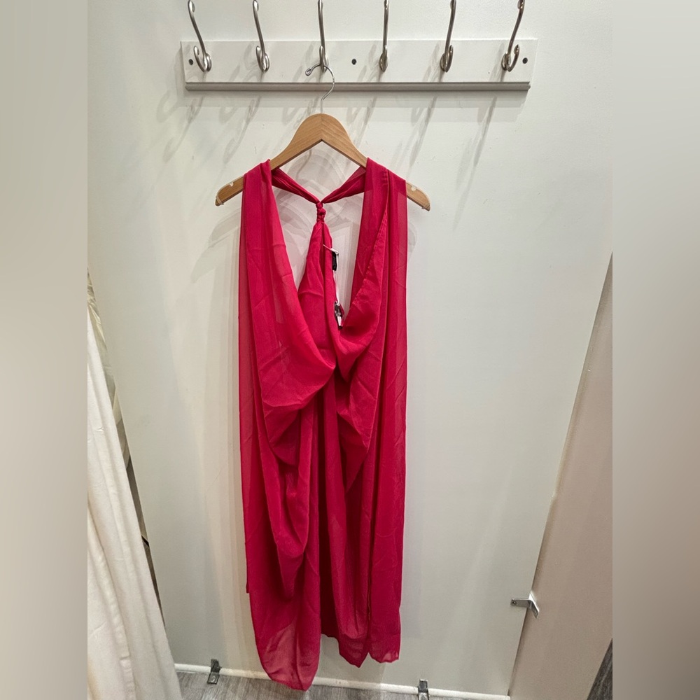 Elegant Women’s Sleeveless Kimono- Pink, ivory and black